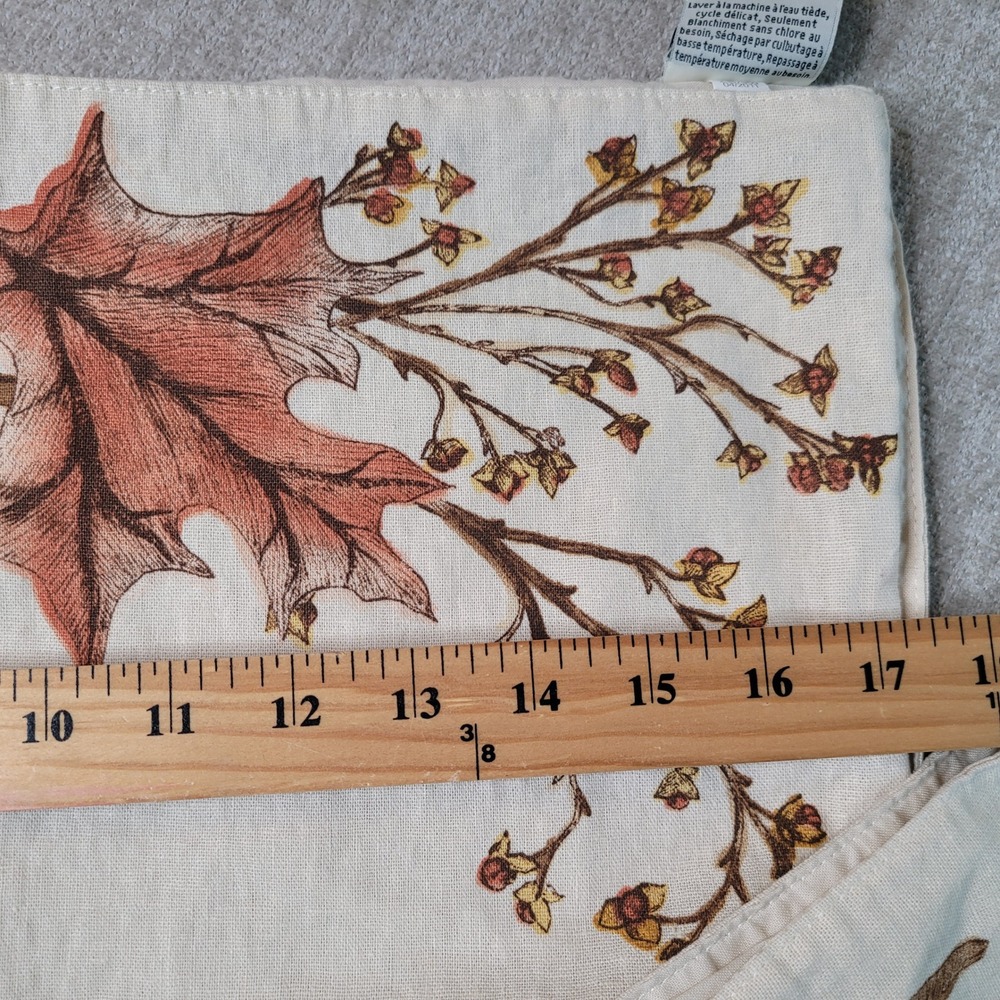 Pottery Barn Pumpkin Harvest Table Runner 18x90 Fall Autumn Leaves 2011 RARE - Picture 4 of 10